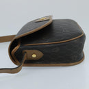 Christian Dior Honeycomb Canvas Shoulder Bag PVC Gold Black Auth 100296-4