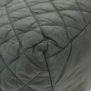 CHANEL Cococoon Shoulder Bag Nylon Gray Silver CC Auth 100324-12