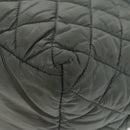 CHANEL Cococoon Shoulder Bag Nylon Gray Silver CC Auth 100324-13