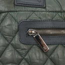 CHANEL Cococoon Shoulder Bag Nylon Gray Silver CC Auth 100324-14