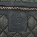 CHANEL Cococoon Shoulder Bag Nylon Gray Silver CC Auth 100324-15