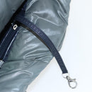 CHANEL Cococoon Shoulder Bag Nylon Gray Silver CC Auth 100324-21