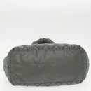 CHANEL Cococoon Shoulder Bag Nylon Gray Silver CC Auth 100324-9