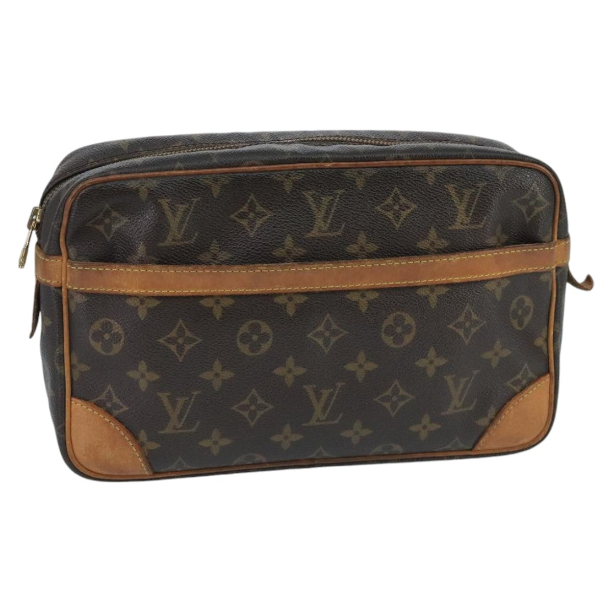 LOUIS VUITTON Monogram Compiegne 28 Clutch Bag M51845 LV Auth 100328