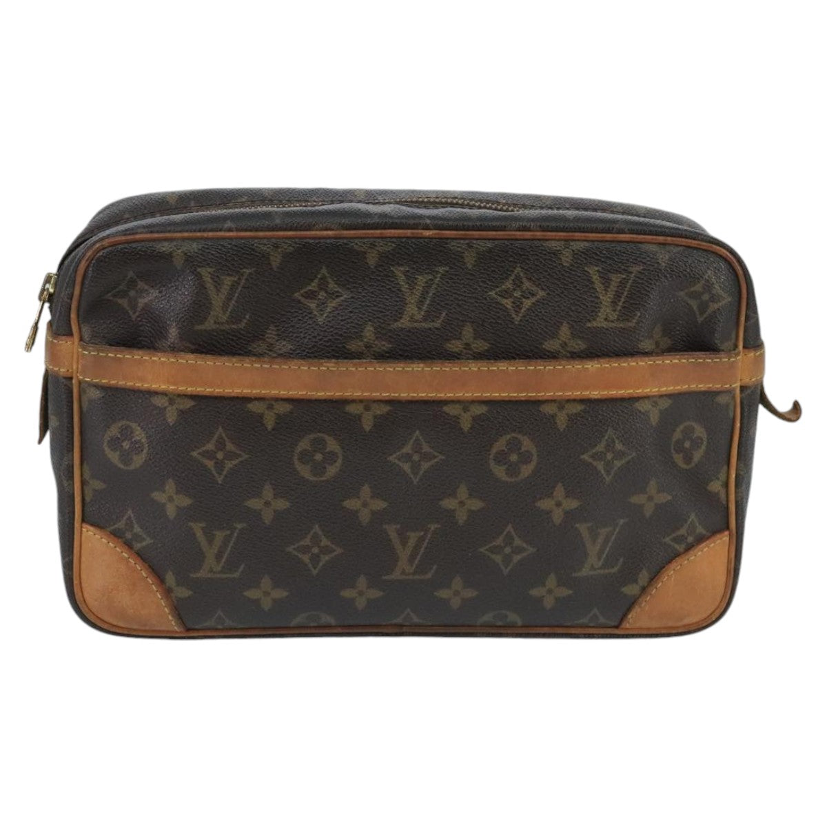 LOUIS VUITTON Monogram Compiegne 28 Clutch Bag M51845 LV Auth 100328