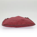 Christian Dior Honeycomb Canvas Shoulder Bag Red Gold Auth 100345-5