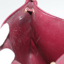 Christian Dior Honeycomb Canvas Shoulder Bag Red Gold Auth 100345-18