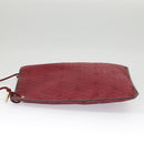 Christian Dior Honeycomb Canvas Shoulder Bag Red Gold Auth 100345-3