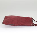 Christian Dior Honeycomb Canvas Shoulder Bag Red Gold Auth 100345-4