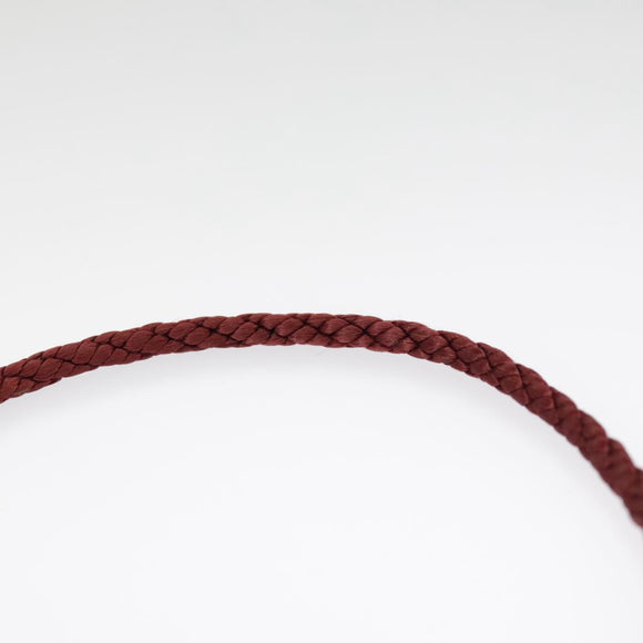 Christian Dior Honeycomb Canvas Shoulder Bag Red Gold Auth 100345