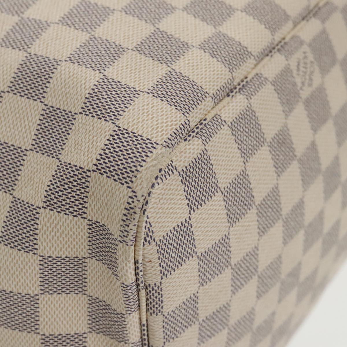 LOUIS VUITTON Damier Azur Neverfull GM Tote Bag N41360 LV Auth 100358