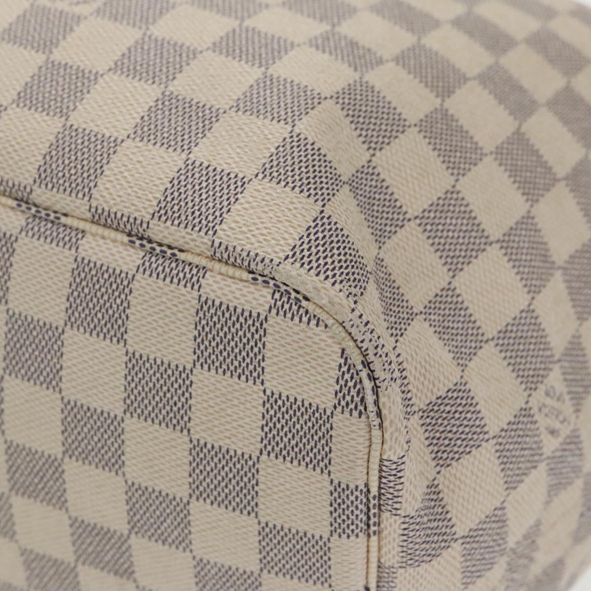 LOUIS VUITTON Damier Azur Neverfull GM Tote Bag N41360 LV Auth 100358