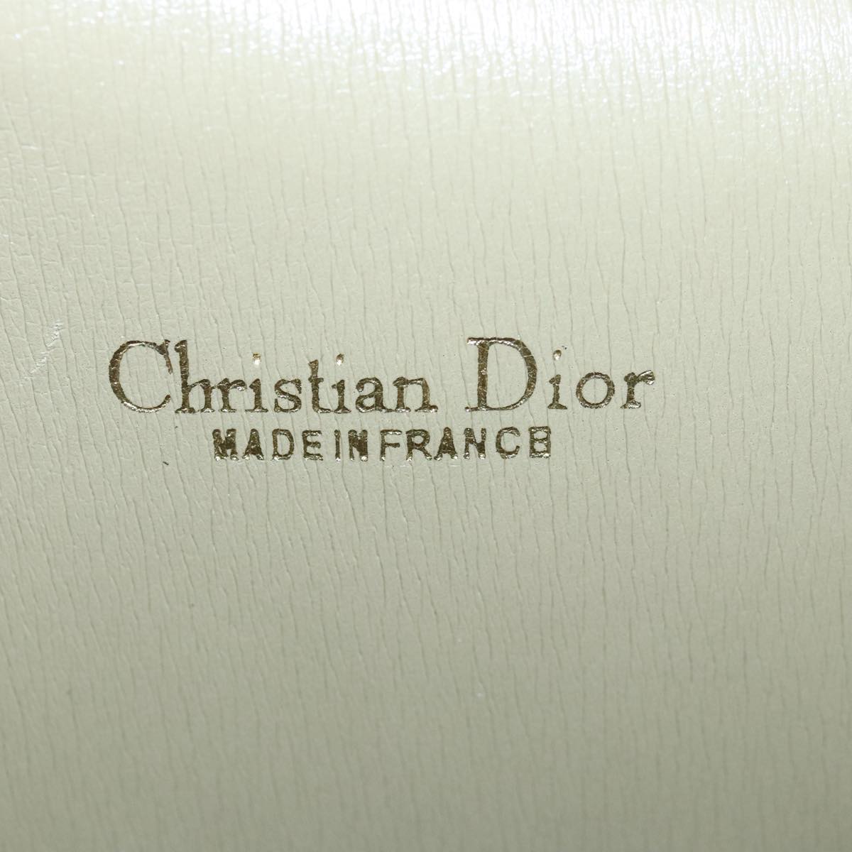 Christian Dior Honeycomb Canvas Shoulder Bag Beige Brown Gold Auth 100360