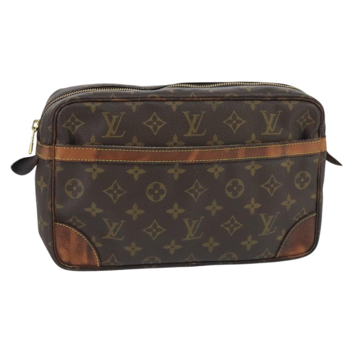 LOUIS VUITTON Monogram Compiegne 28 Clutch Bag M51845 LV Auth 100367