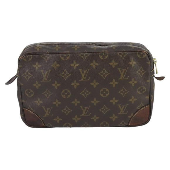 LOUIS VUITTON Monogram Compiegne 28 Clutch Bag M51845 LV Auth 100367