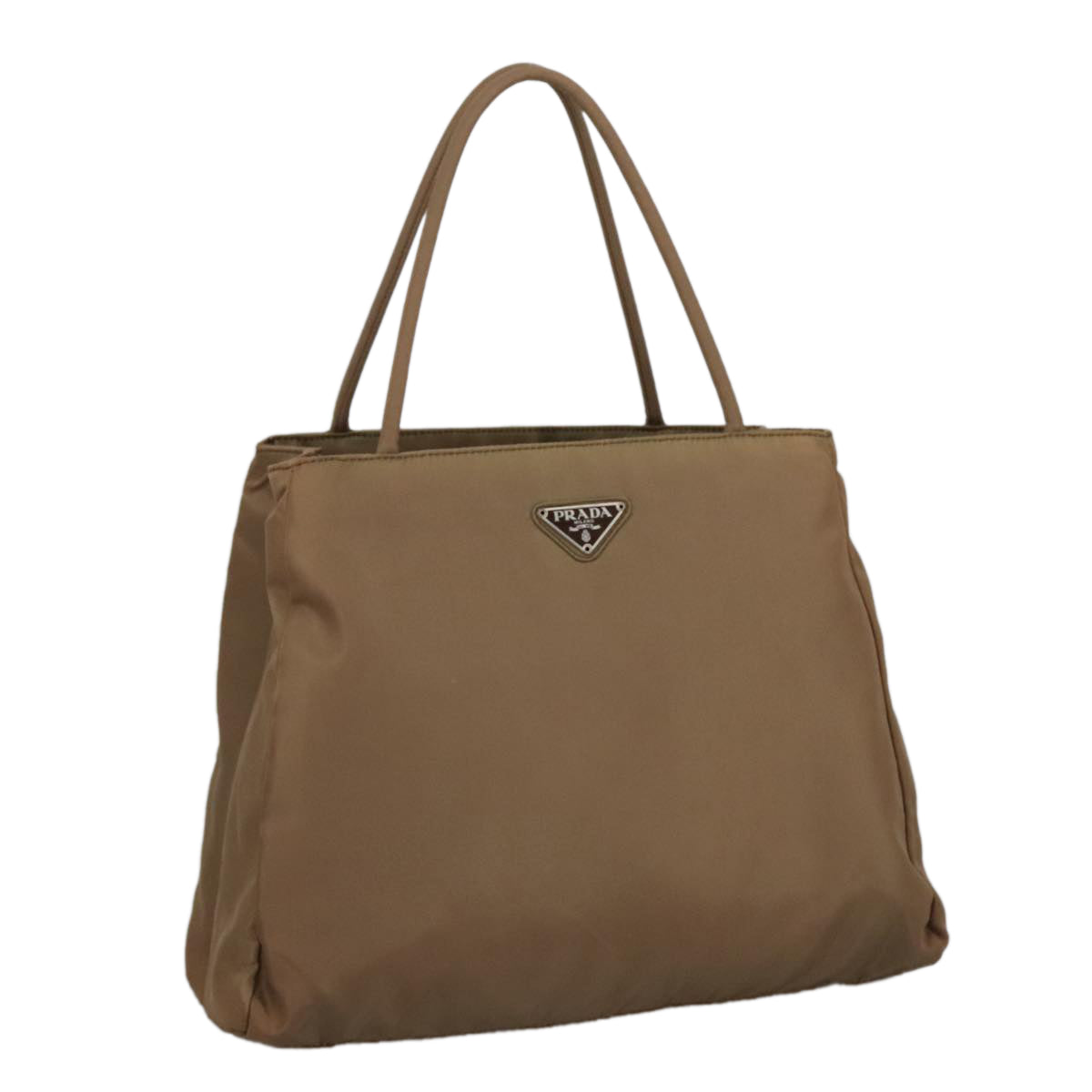 PRADA Tote Bag Nylon Khaki Auth 100371