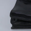Miu Miu Hand Bag Leather Black Silver Auth 100389-15