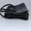 Miu Miu Hand Bag Leather Black Silver Auth 100389-3