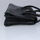Miu Miu Hand Bag Leather Black Silver Auth 100389-4