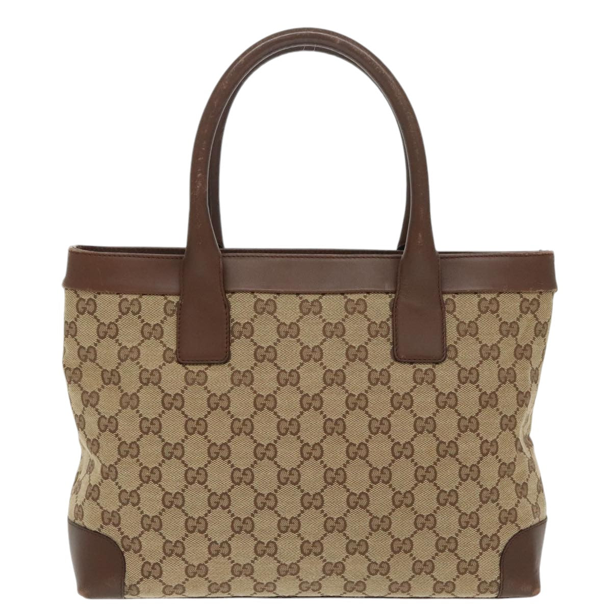 GUCCI GG Canvas Tote Bag Beige 002 1119 Auth 100393