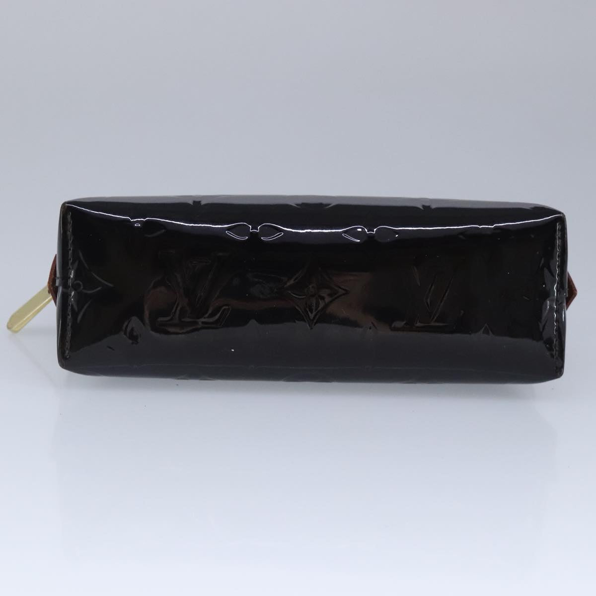 LOUIS VUITTON Vernis Pochette Cosmetic Pouch Amarante M91495 LV Auth 100412