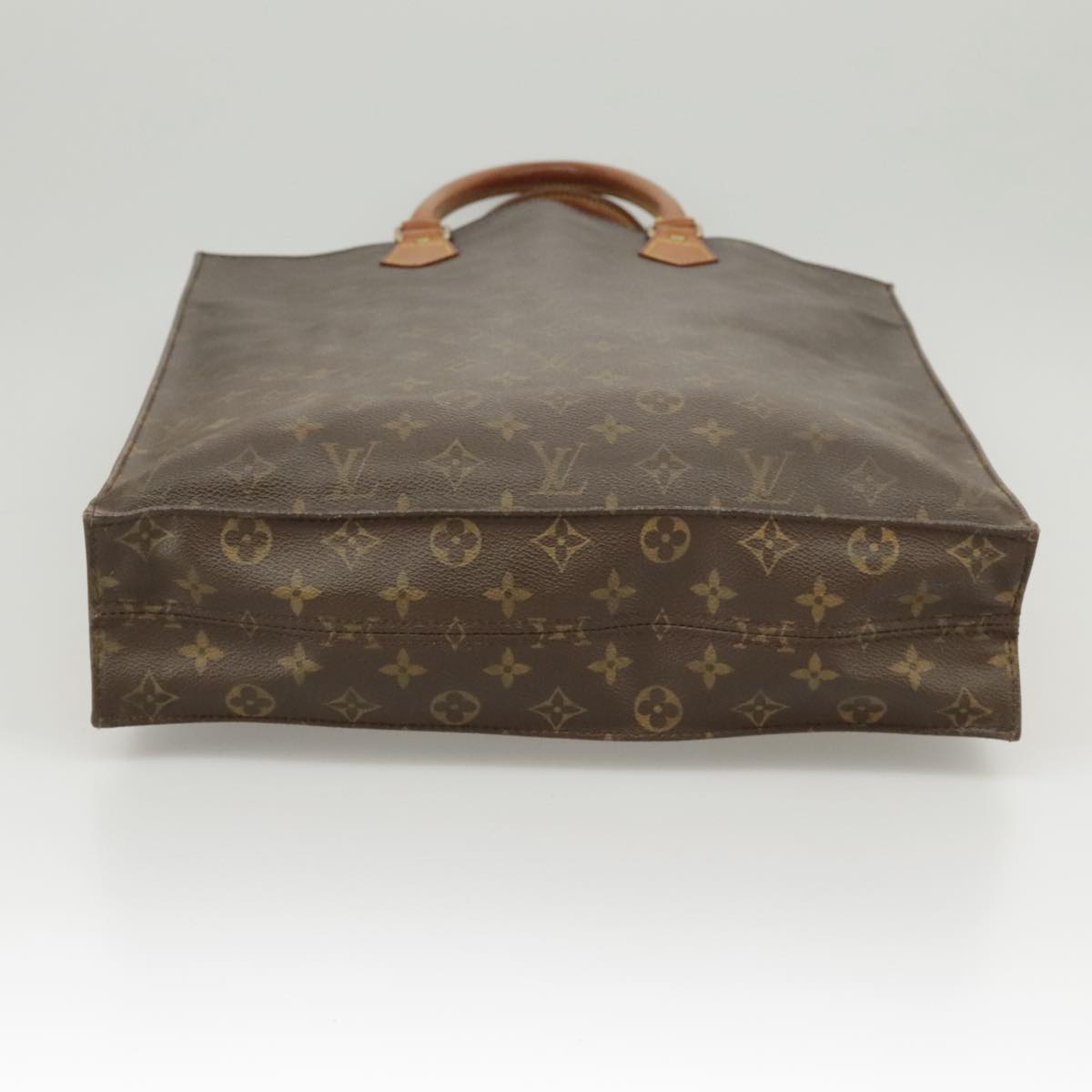 LOUIS VUITTON Monogram Sac Plat Hand Bag M51140 LV Auth 100428