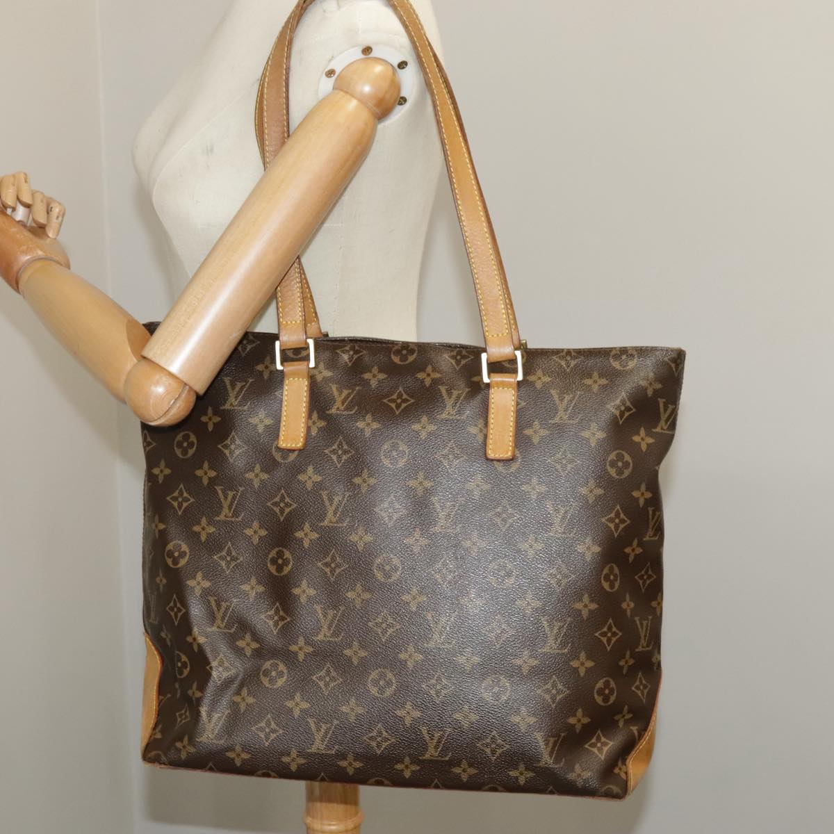 LOUIS VUITTON Monogram Cabas Mezzo Tote Bag M51151 LV Auth 100429