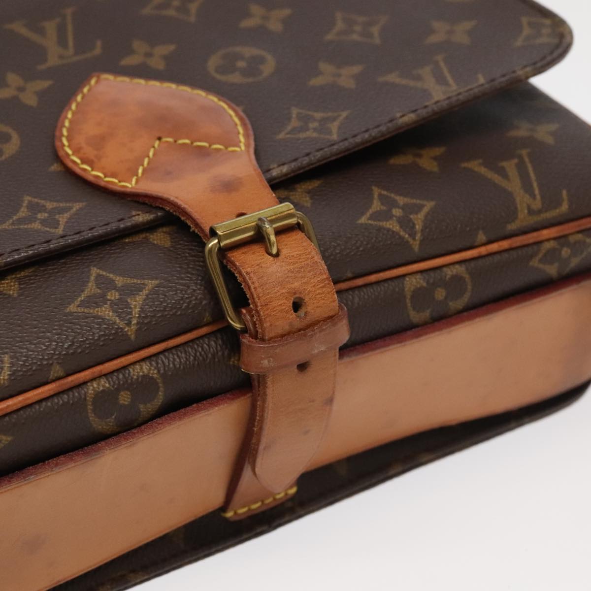 LOUIS VUITTON Monogram Cartouchiere GM Shoulder Bag M51252 LV Auth 100431