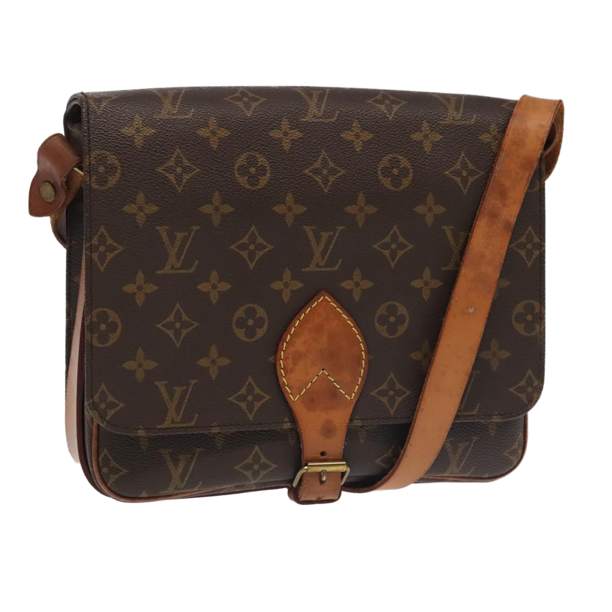 LOUIS VUITTON Monogram Cartouchiere GM Shoulder Bag M51252 LV Auth 100431