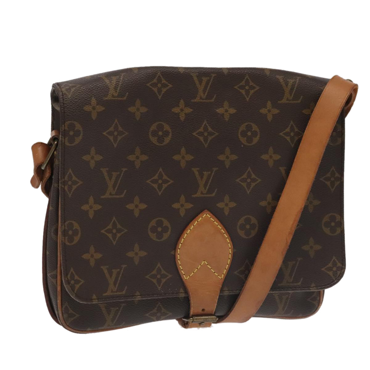 LOUIS VUITTON Monogram Cartouchiere GM Shoulder Bag M51252 LV Auth 100439