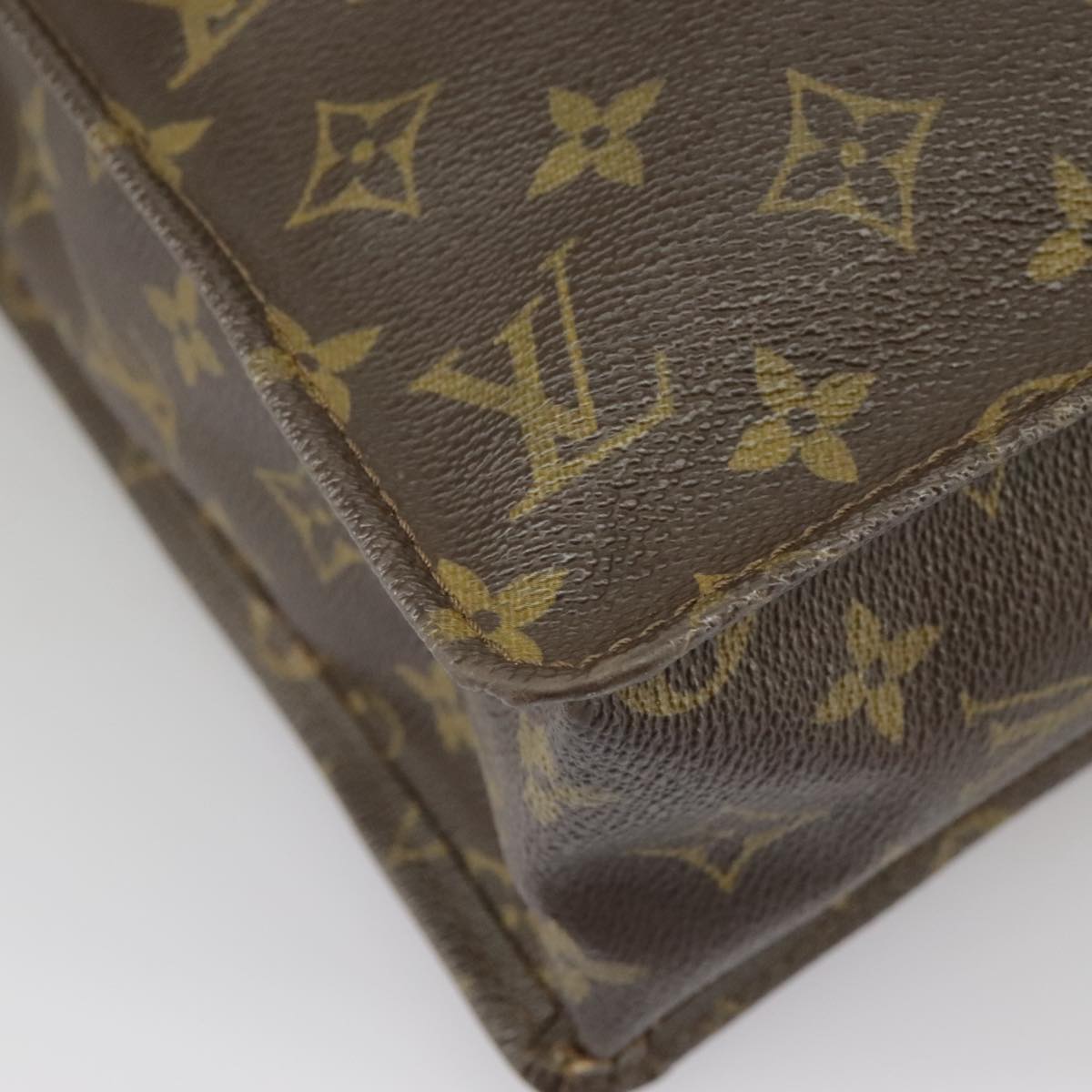 LOUIS VUITTON Monogram Sac Plat Hand Bag M51140 LV Auth 100449