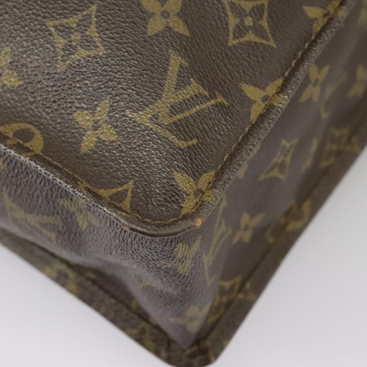 LOUIS VUITTON Monogram Sac Plat Hand Bag M51140 LV Auth 100449