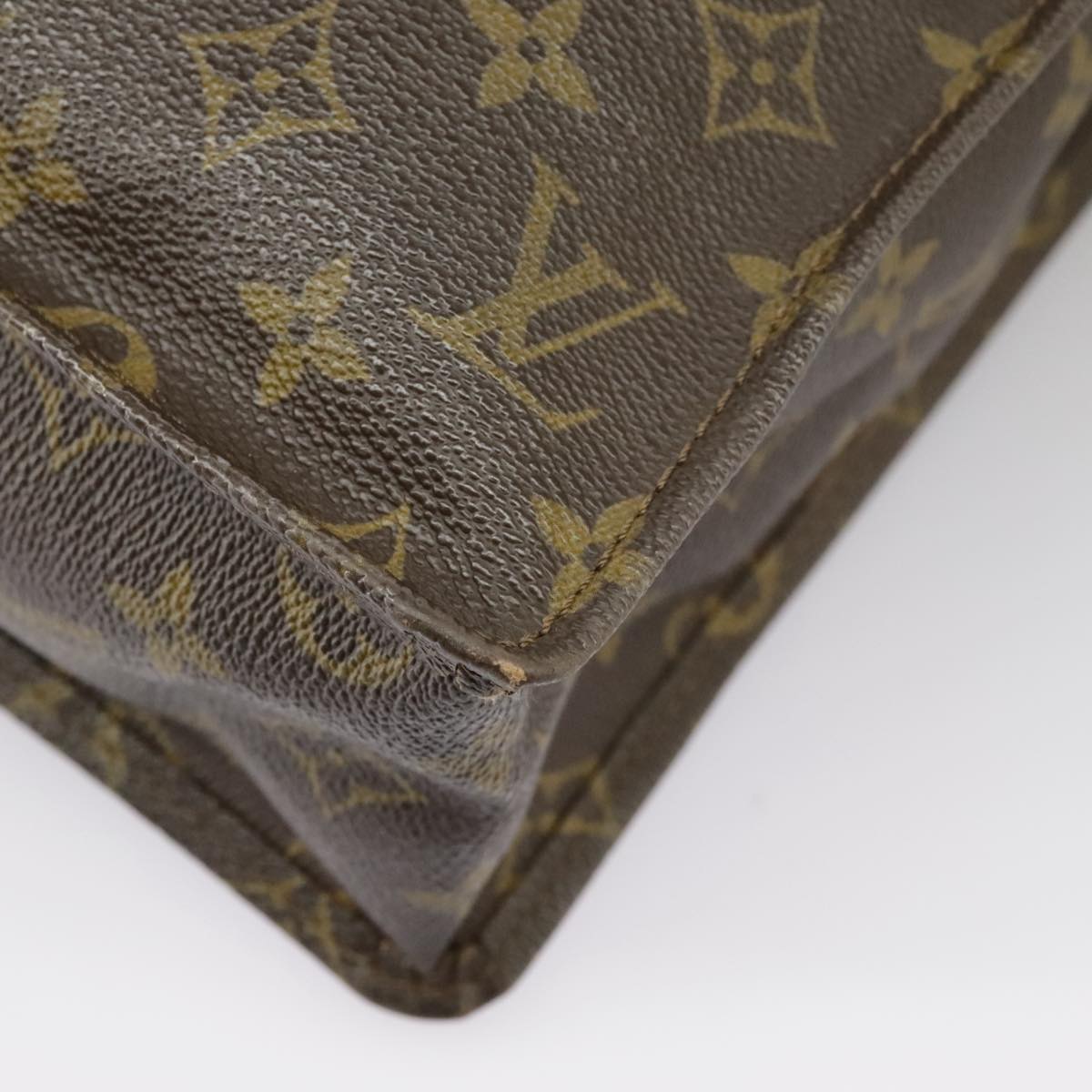 LOUIS VUITTON Monogram Sac Plat Hand Bag M51140 LV Auth 100449