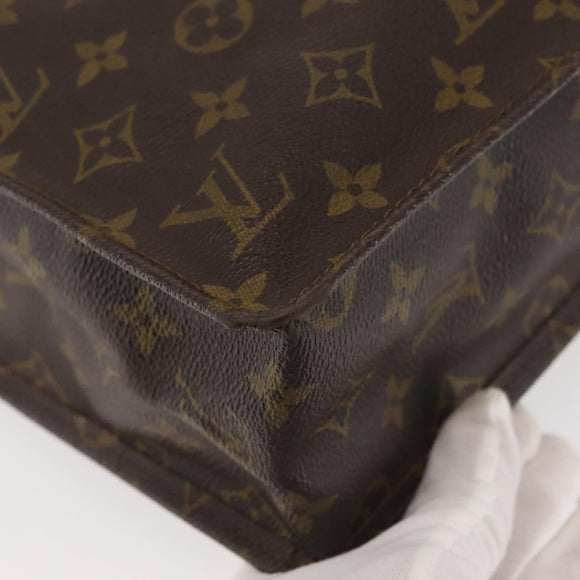 LOUIS VUITTON Monogram Sac Plat Hand Bag M51140 LV Auth 100449