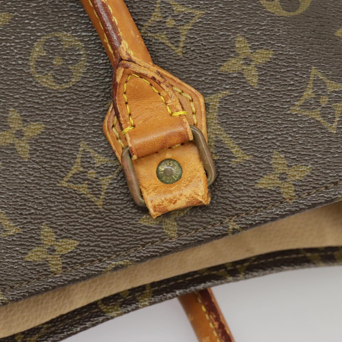 LOUIS VUITTON Monogram Sac Plat Hand Bag M51140 LV Auth 100449