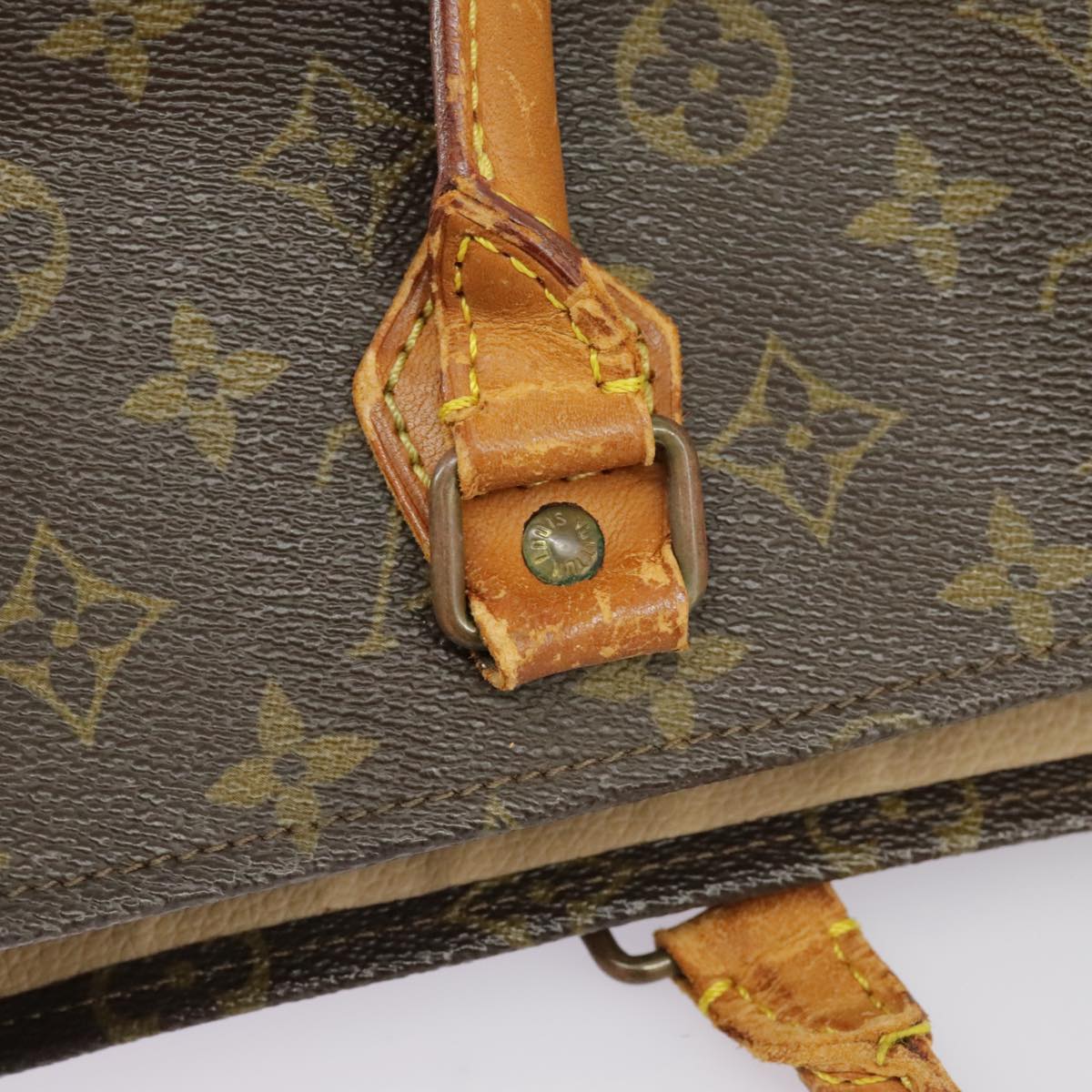 LOUIS VUITTON Monogram Sac Plat Hand Bag M51140 LV Auth 100449