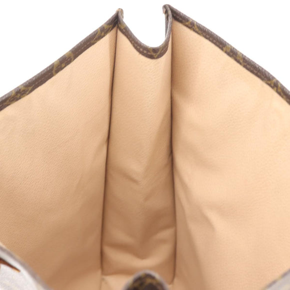 LOUIS VUITTON Monogram Sac Plat Hand Bag M51140 LV Auth 100449