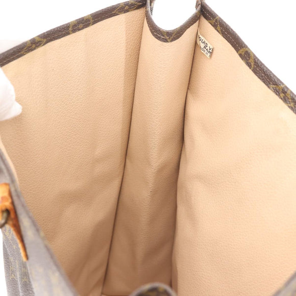 LOUIS VUITTON Monogram Sac Plat Hand Bag M51140 LV Auth 100449