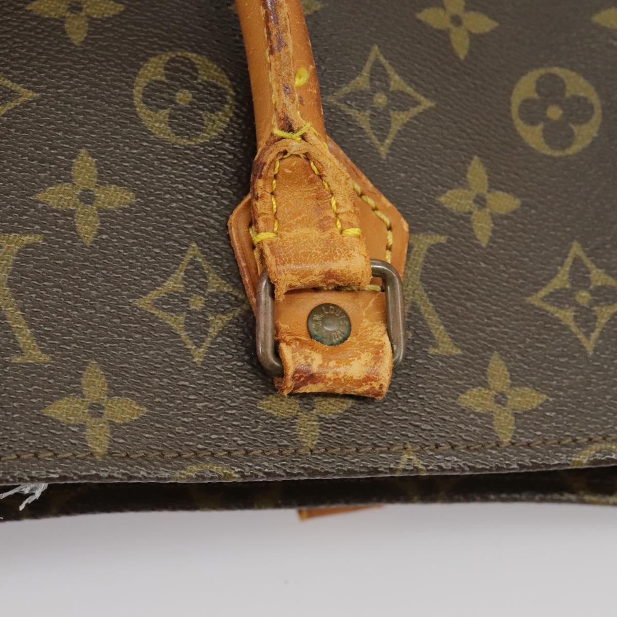 LOUIS VUITTON Monogram Sac Plat Hand Bag M51140 LV Auth 100449