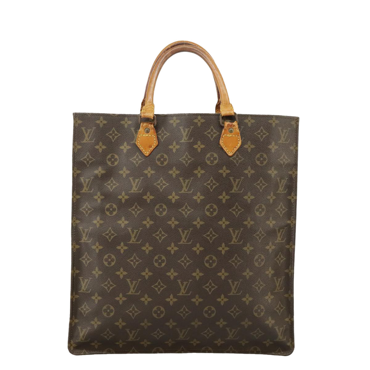 LOUIS VUITTON Monogram Sac Plat Hand Bag M51140 LV Auth 100449 - 0