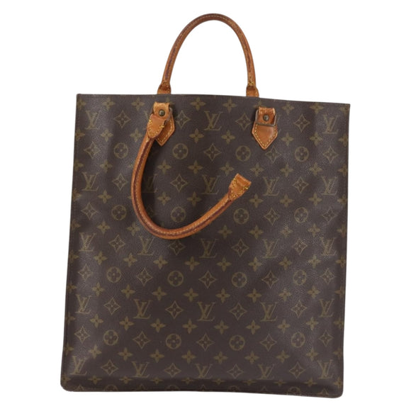 LOUIS VUITTON Monogram Sac Plat Hand Bag M51140 LV Auth 100449