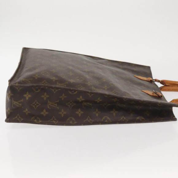 LOUIS VUITTON Monogram Sac Plat Hand Bag M51140 LV Auth 100449