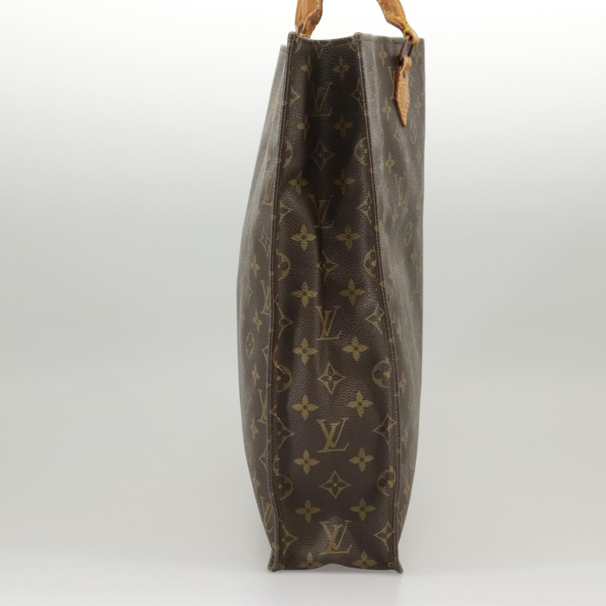 LOUIS VUITTON Monogram Sac Plat Hand Bag M51140 LV Auth 100449