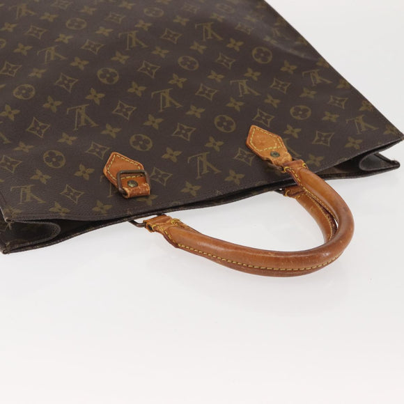 LOUIS VUITTON Monogram Sac Plat Hand Bag M51140 LV Auth 100449
