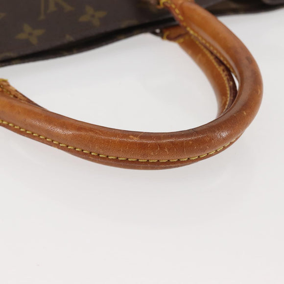 LOUIS VUITTON Monogram Sac Plat Hand Bag M51140 LV Auth 100449