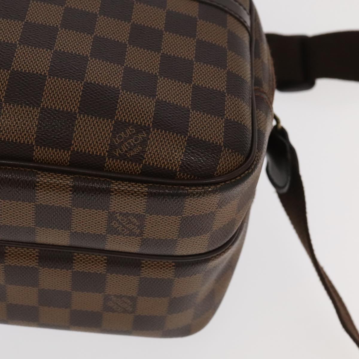 LOUIS VUITTON Damier Ebene Reporter PM Shoulder Bag N45253 LV Auth 100451