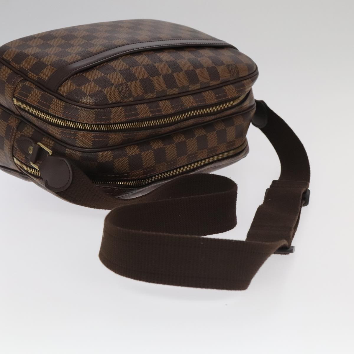 LOUIS VUITTON Damier Ebene Reporter PM Shoulder Bag N45253 LV Auth 100451