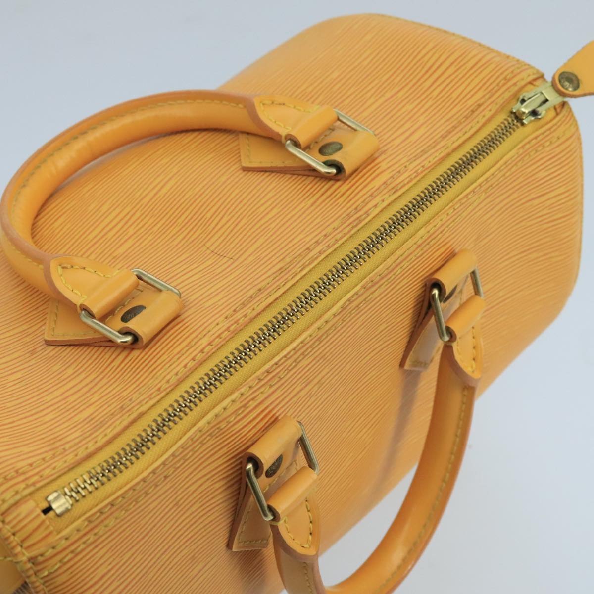 LOUIS VUITTON Epi Speedy 25 Hand Bag Tassili Yellow M43019 LV Auth 100454