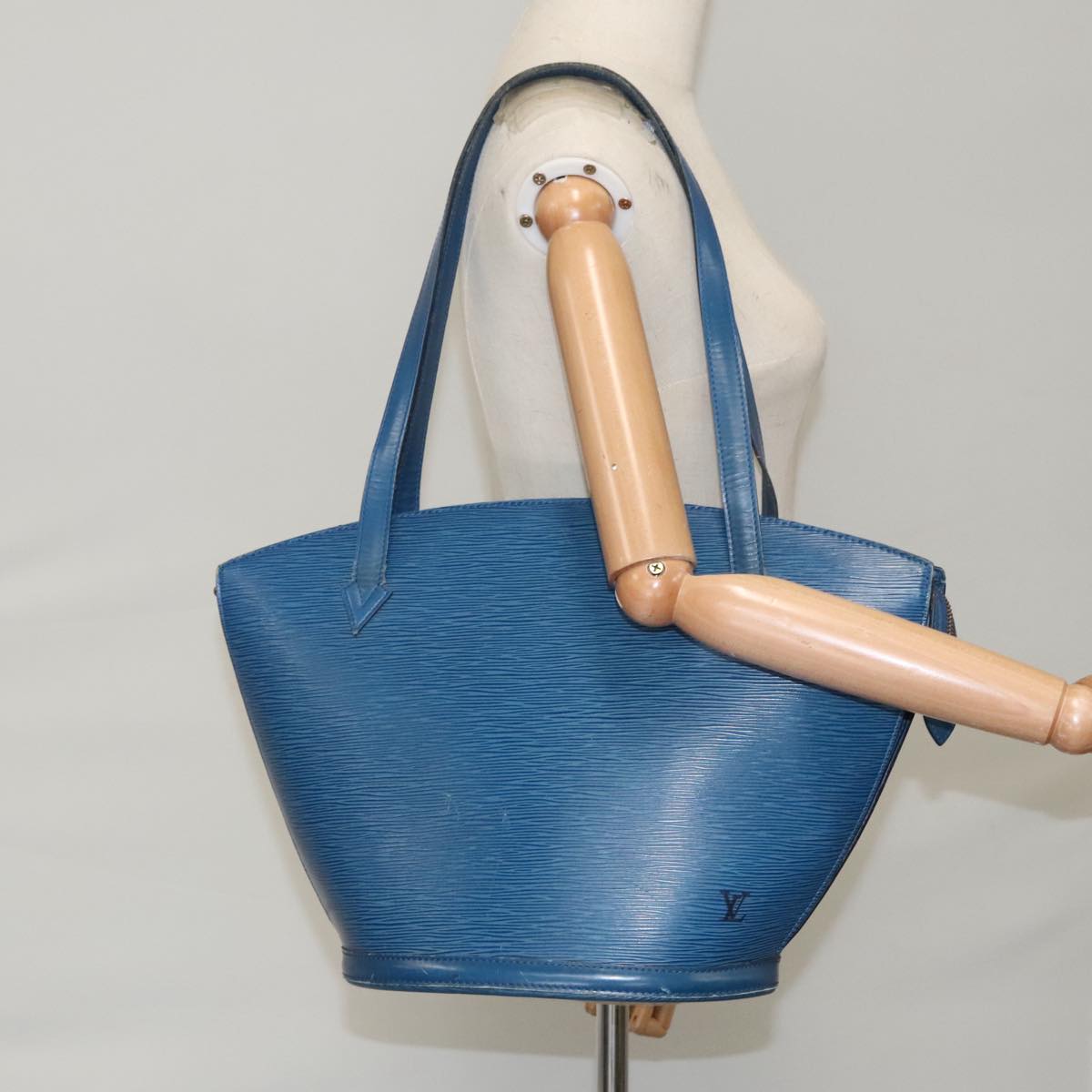 LOUIS VUITTON Epi Saint Jacques Shopping Shoulder Bag Blue M52275 LV Auth 100460