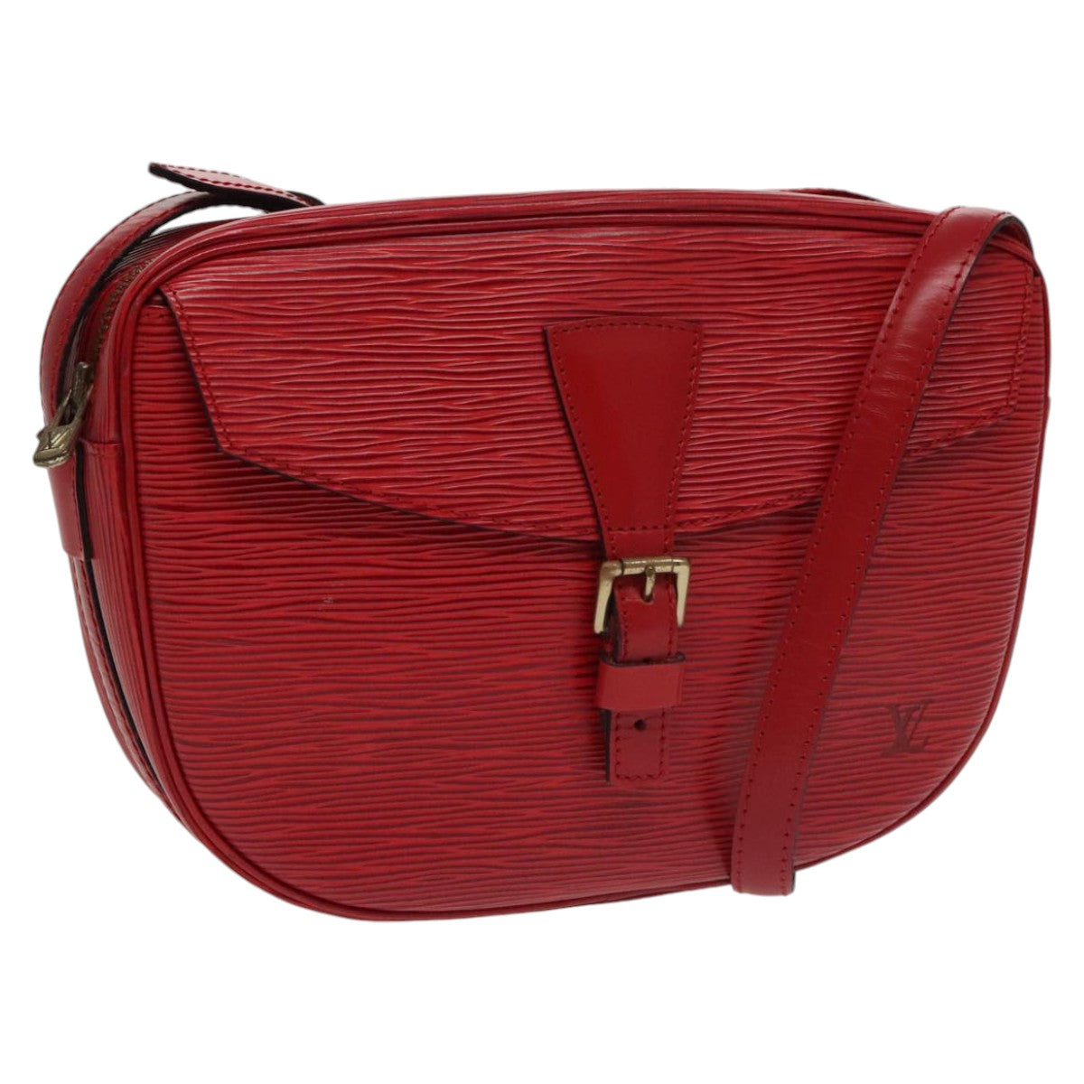 LOUIS VUITTON Epi Jeune Fille MM Shoulder Bag Red M52157 LV Auth 100462